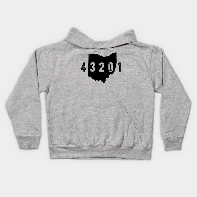 43201 zip code Columbus Ohio Short North Kids Hoodie by OHYes